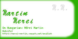 martin merei business card