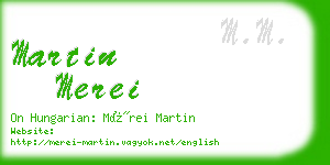 martin merei business card